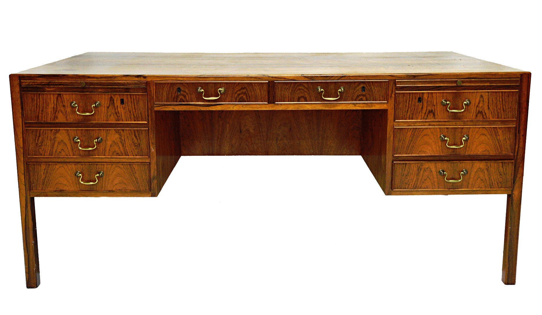 Appraisal: A th century rosewood free standing writing desk by Ole