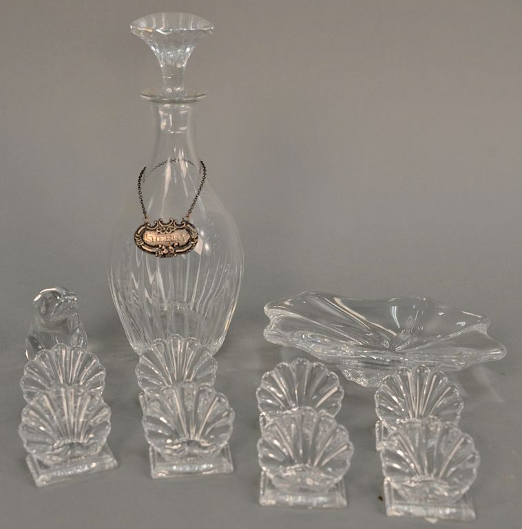 Appraisal: Eleven piece lot of Baccarat crystal to include a set