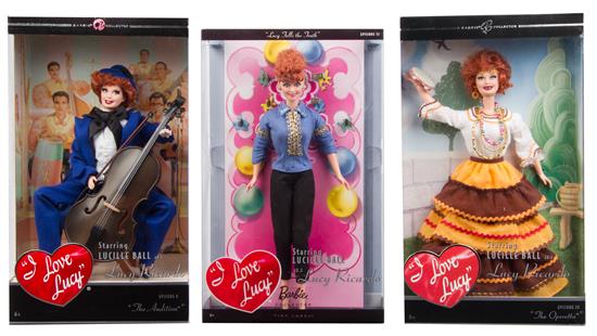 Appraisal: Sale Lot Three I Love Lucy Themed Barbies model l