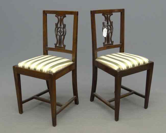 Appraisal: Pair th c Continental chairs '' Seat Ht '' Overall