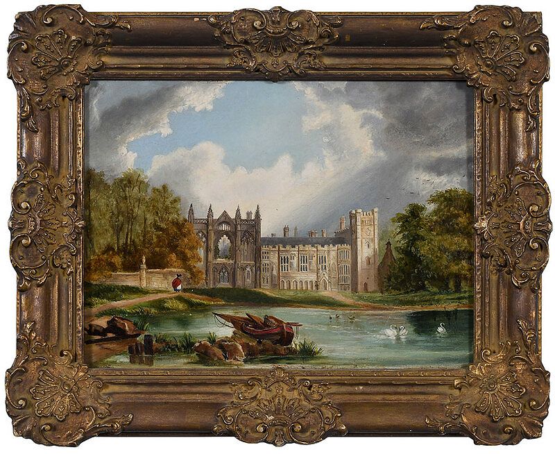 Appraisal: British School Painting th century Newstead Abbey circa unsigned oil