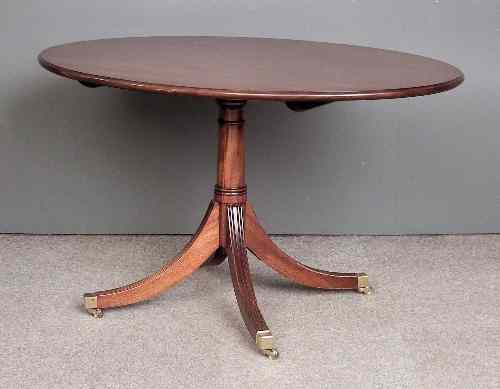 Appraisal: A mahogany oval breakfast table of Georgian design with moulded