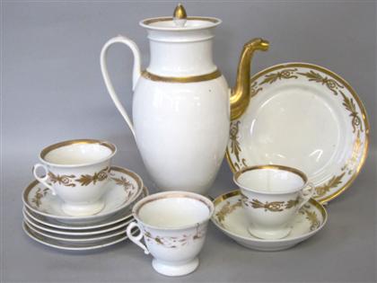 Appraisal: Gilt-decorated porcelain teawaresattributed to william ellis tucker - philadelphia