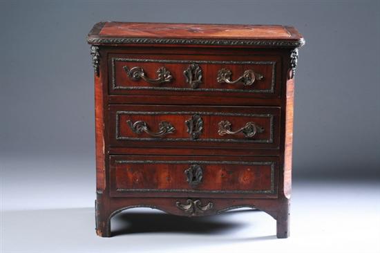 Appraisal: FRENCH LOUIS XVI-STYLE KINGWOOD INLAID THREE-DRAWER JEWEL COMMODE th century