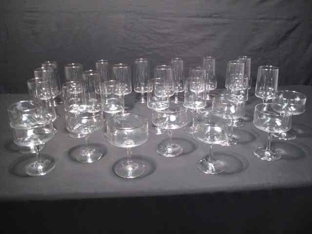 Appraisal: Vintage Lenox crystal stemware set Silver rims and bases pieces