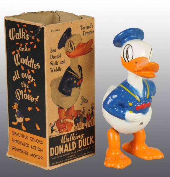 Appraisal: Walt Disney Donald Duck Wind-Up Toy in Orig Box Description