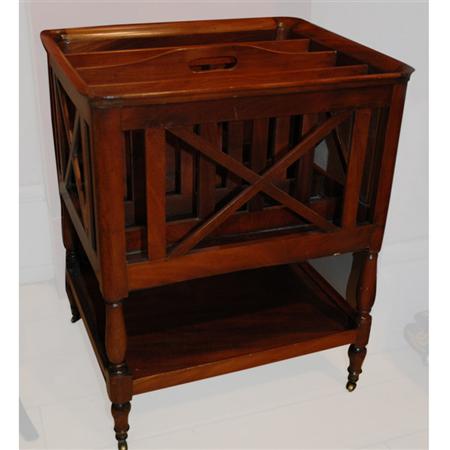 Appraisal: Georgian Style Mahogany Canterbury Estimate -