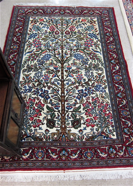 Appraisal: HAND KNOTTED ORIENTAL AREA RUG Tree of Life design on