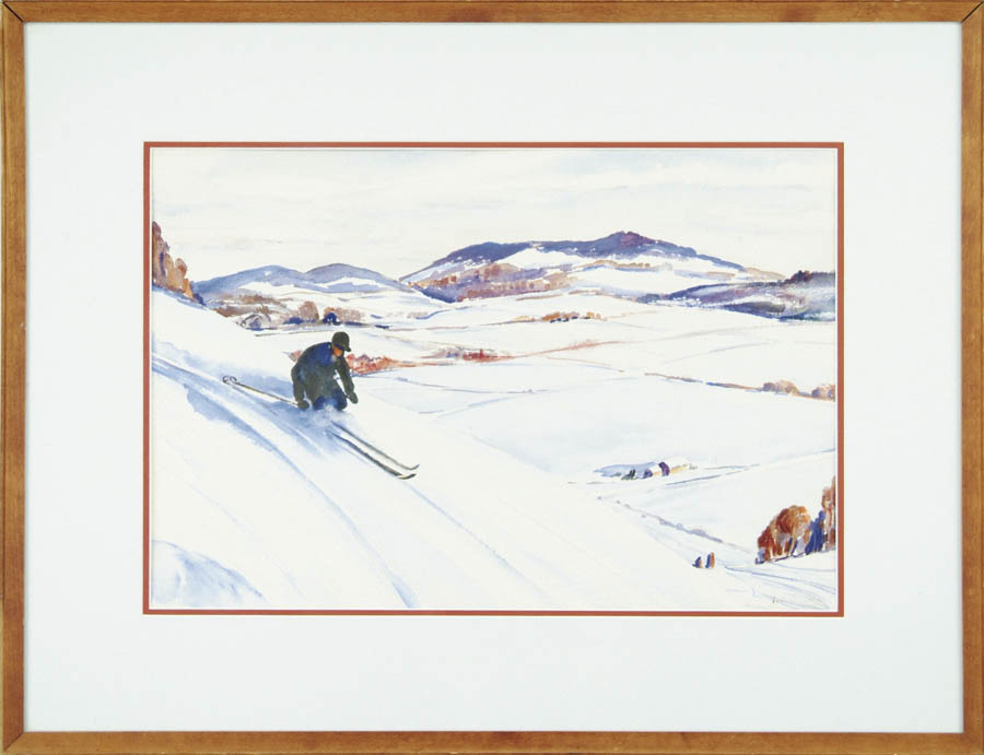 Appraisal: JOHN D JOHNSON American Mid th Century SKIING IN NEW