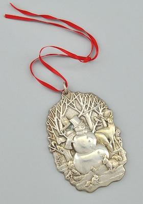 Appraisal: A Buccellati Sterling Silver Ornament Depicting a showman surrounded by