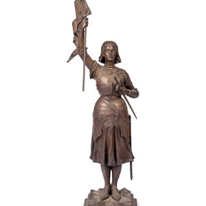 Appraisal: After Jean-Baptiste Germain French - Saint Joan of Arc bronze