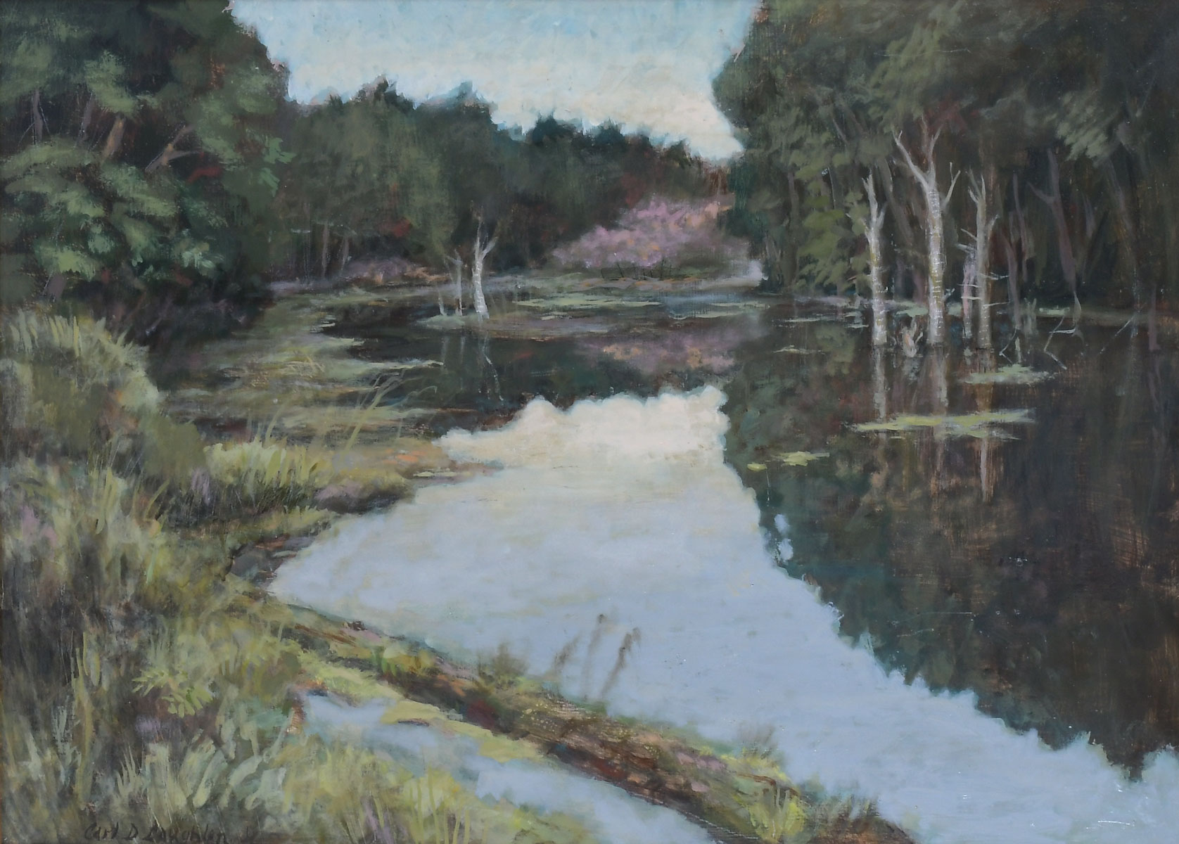 Appraisal: LAUGHLIN Carl American b Serene River Landscape Oil Board ''