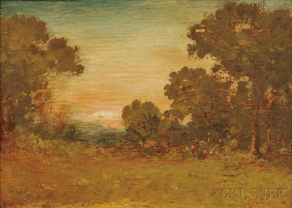 Appraisal: Ralph Albert Blakelock American - Autumn Landscape Signed R A