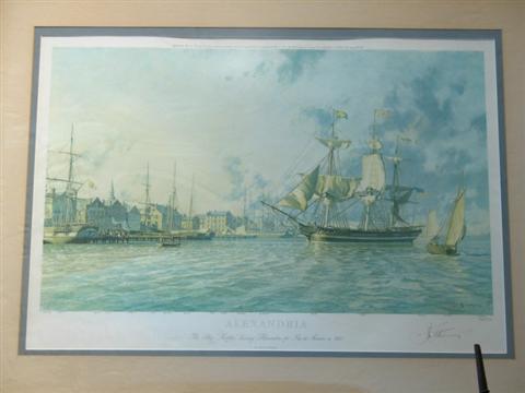 Appraisal: AFTER JOHN STOBART THE SHIP FAIRFAX LEAVING ALEXANDRIA FOR RIO