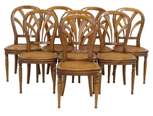 Appraisal: lot of French Louis Philippe style walnut chairs th c