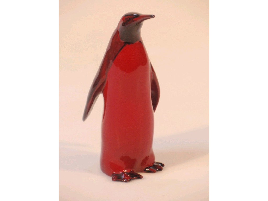 Appraisal: A Royal Doulton flamb figure of a king penguin signed