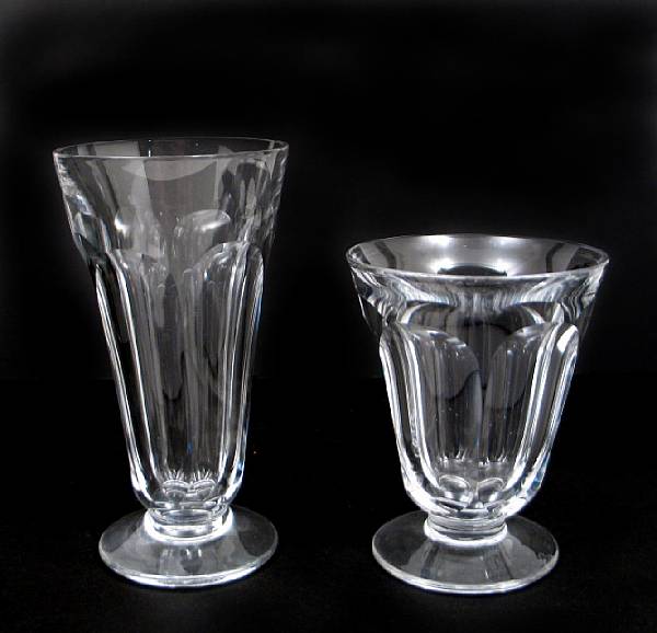 Appraisal: A set of 'Cristal Nancy France' stemware comprising twelve champagne