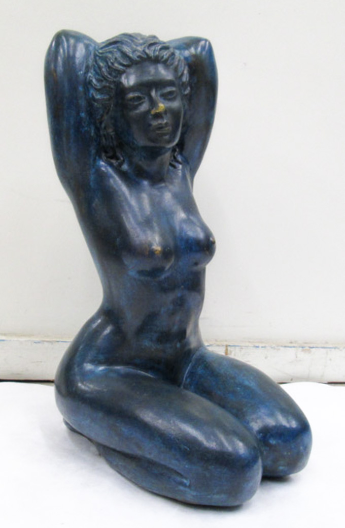 Appraisal: VIRGINIA APARICIO BRONZE SCULPTURE Mexico th century Desnuda con Brazos