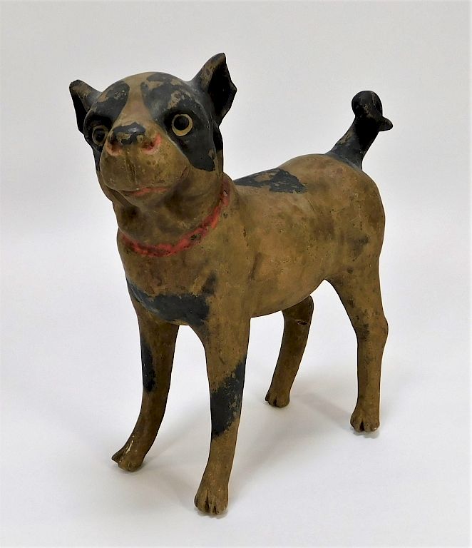 Appraisal: Rare Latin American Pottery Boston Terrier Bank Rare Latin American