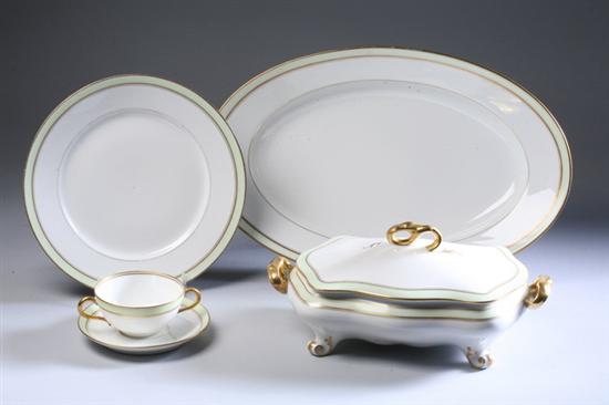 Appraisal: -PIECE LIMOGES PORCELAIN DINNER SERVICE Old Abbey pattern Including eight