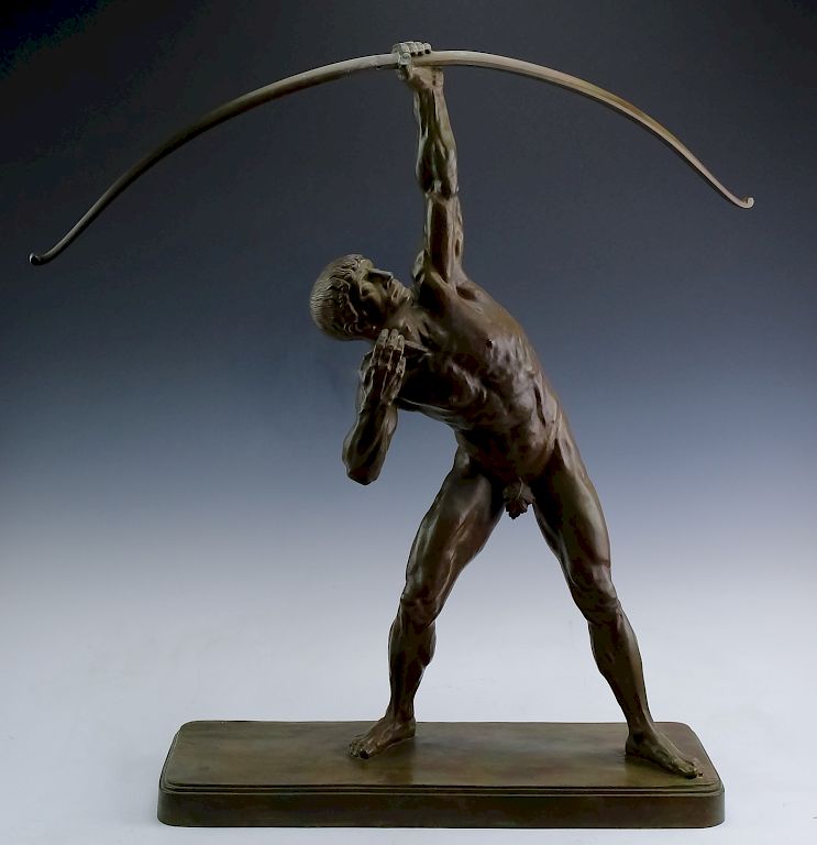 Appraisal: Lucien Alliot - Bronze Archer Sculpture Lucien Charles Edouard Alliot