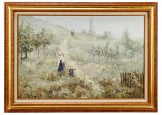 Appraisal: Henri Dupre Mother and Child Oil on Canvas Henri Dupre