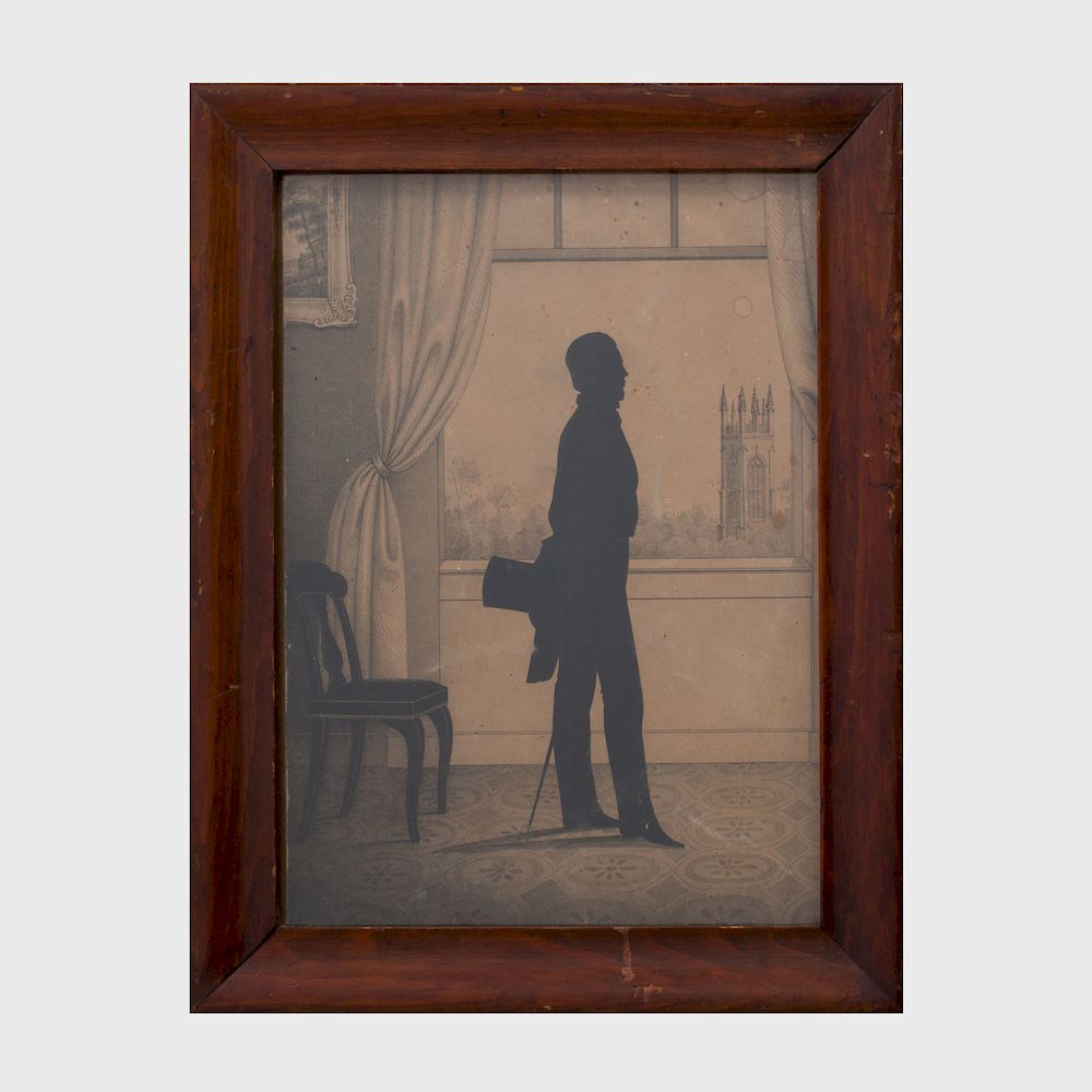 Appraisal: Attributed to William Henry Brown - Three Cut-Out Silhouettes of