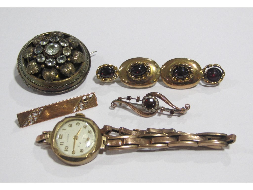 Appraisal: Lot comprising ladies ct gold cased Levicta wrist watch two