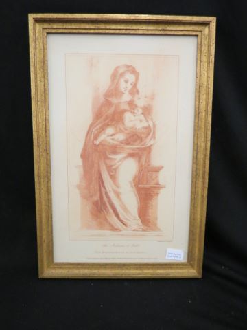 Appraisal: F Bartolozzi engraving The Madonna Child image area x