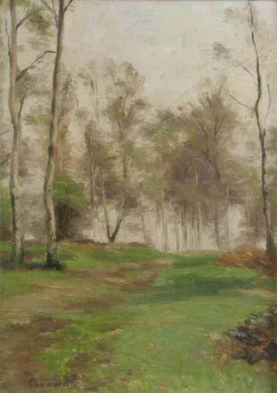 Appraisal: Philip Connard - oil on board 'The Common Wimbledon' signed