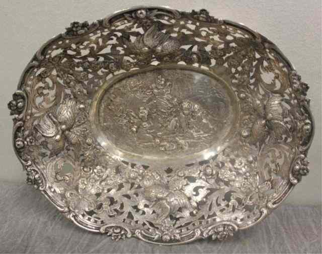 Appraisal: Silver Repousse Center Piece Bowl From a Scarsdale NY home