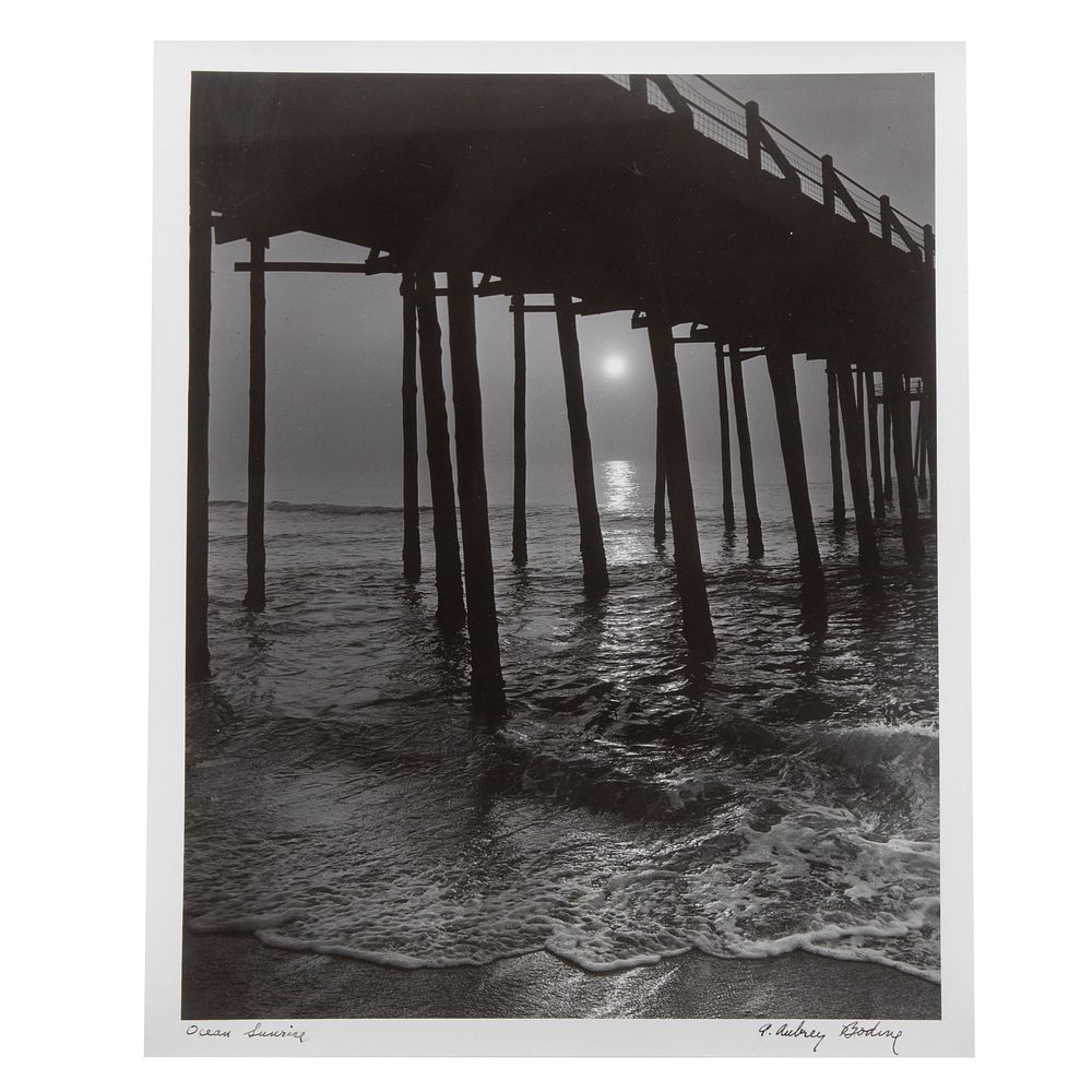 Appraisal: A Aubrey Bodine Ocean Sunrise photograph American - Gelatin silver