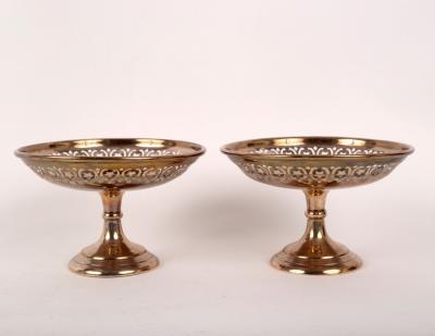 Appraisal: A pair of Edwardian silver bonbon dishes on circular feet