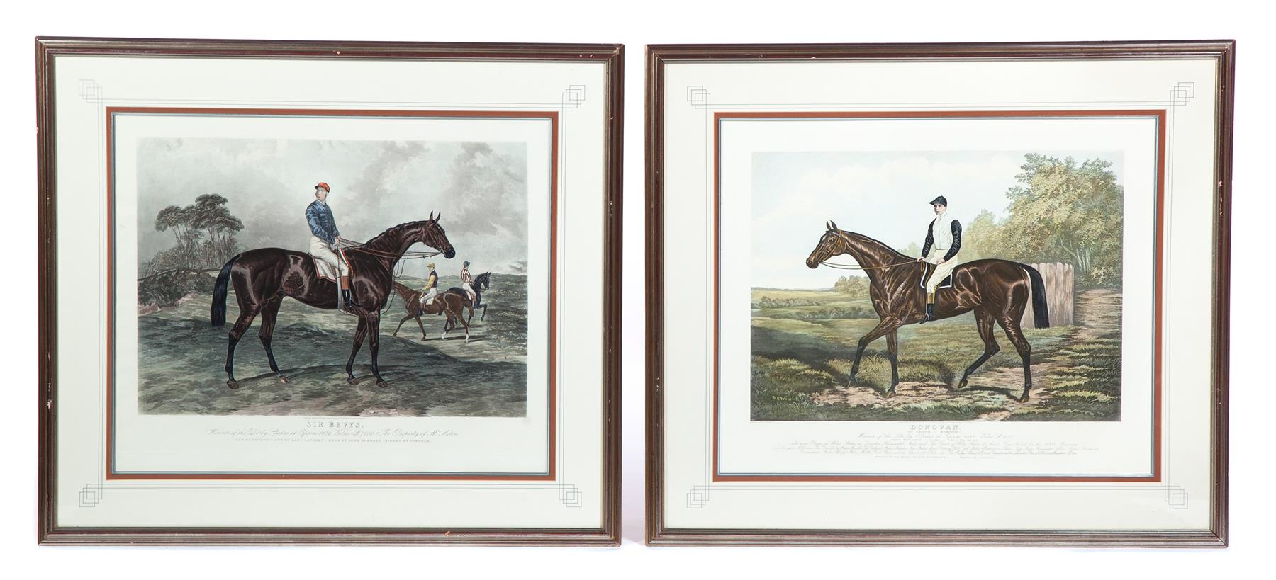 Appraisal: TWO ENGLISH RACING PRINTS Second half- th century aquatints on