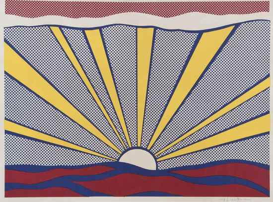 Appraisal: Roy Lichtenstein - Sunrise C II offset lithograph printed in