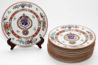 Appraisal: ANTIQUE PORCELAIN PLATES TH CENTURY SET OF ANTIQUE PORCELAIN PLATES