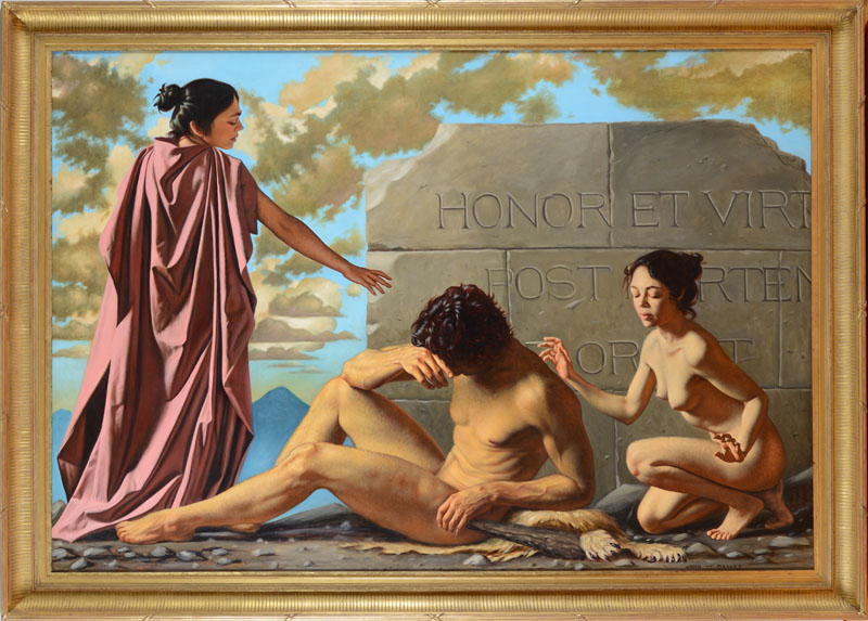 Appraisal: JOHN W KELLEY b THE TEMPTATION OF HERCULES Oil on