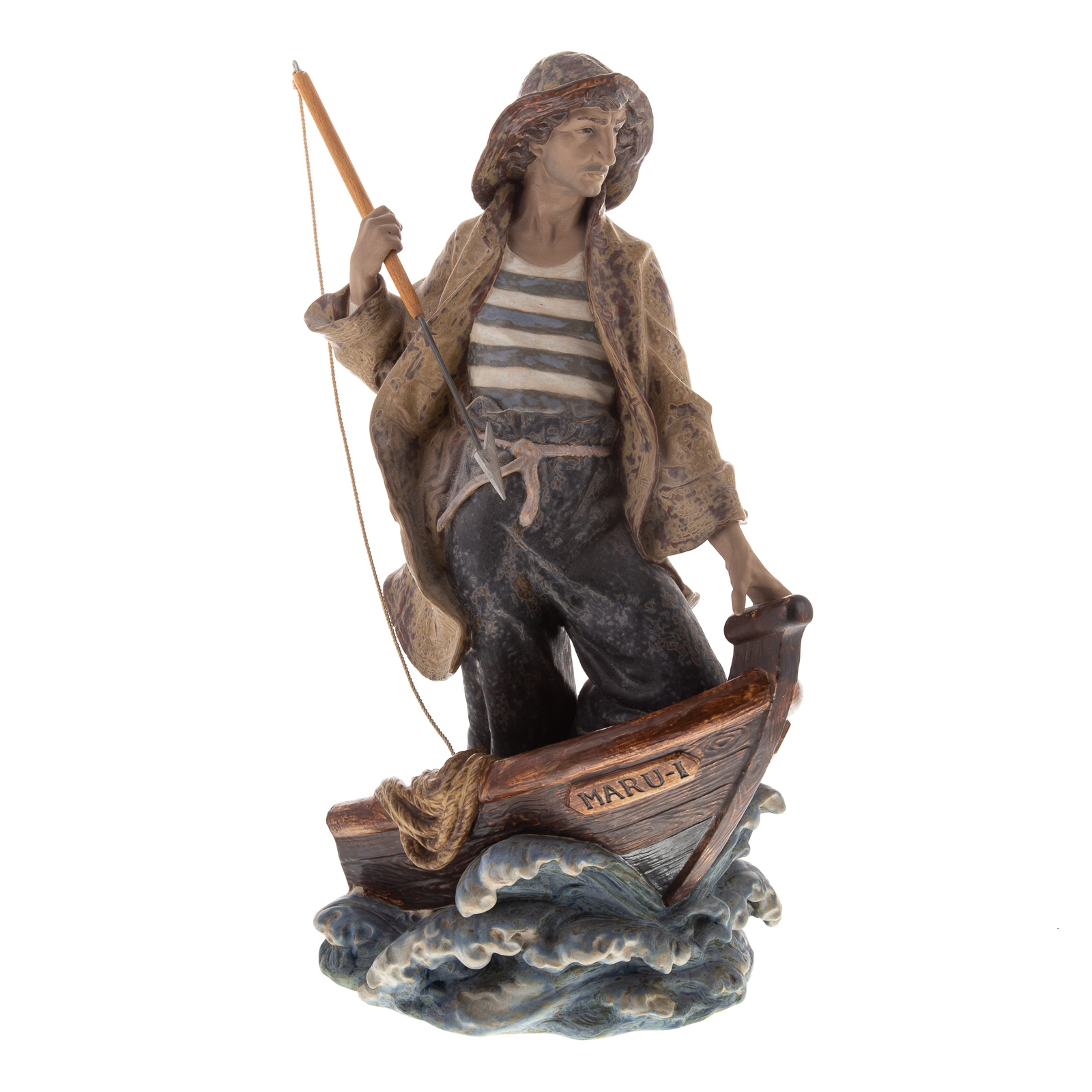 Appraisal: LLADRO GRES HARPOONER Large figure in H