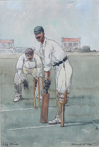 Appraisal: EDMUND G FULLER ACT - LEG STUMP - PEN INK