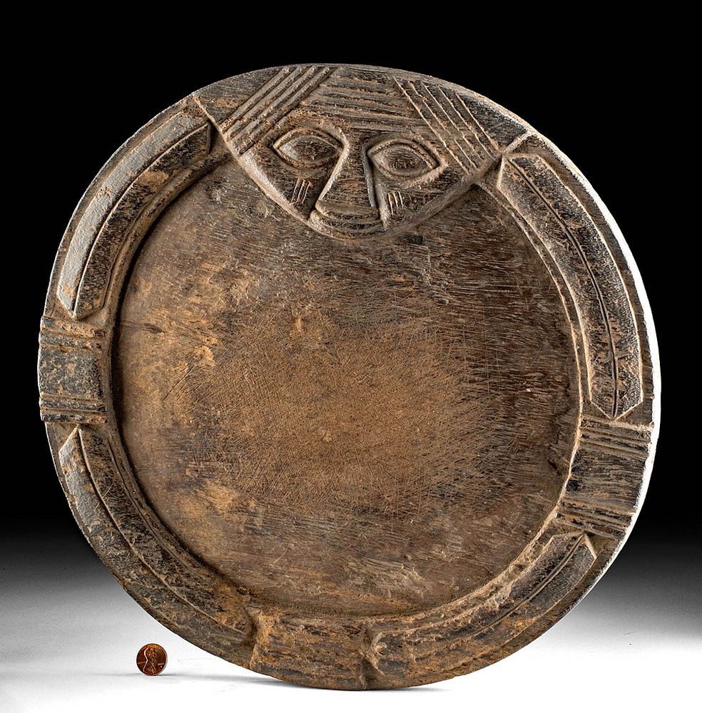 Appraisal: Early th C Nigerian Yoruba Wood Divination Tray West Africa