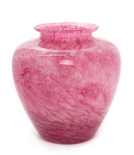 Appraisal: Steuben American th Century A Pink Cluthra Vase Steuben American