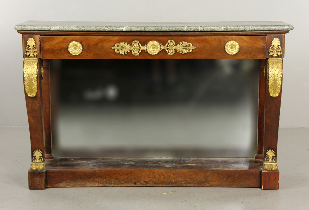 Appraisal: - French Empire Style Console th century French Empire Style