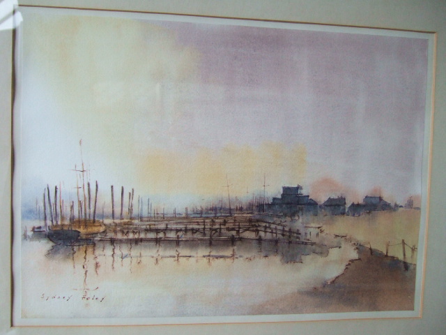 Appraisal: A group of three including a watercolour of Walberswick by