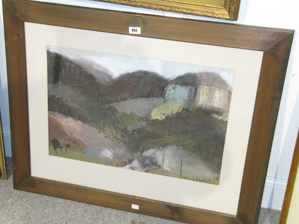 Appraisal: ROBERT SINCLAIR THOMSON ARSA Gouache landscape signed