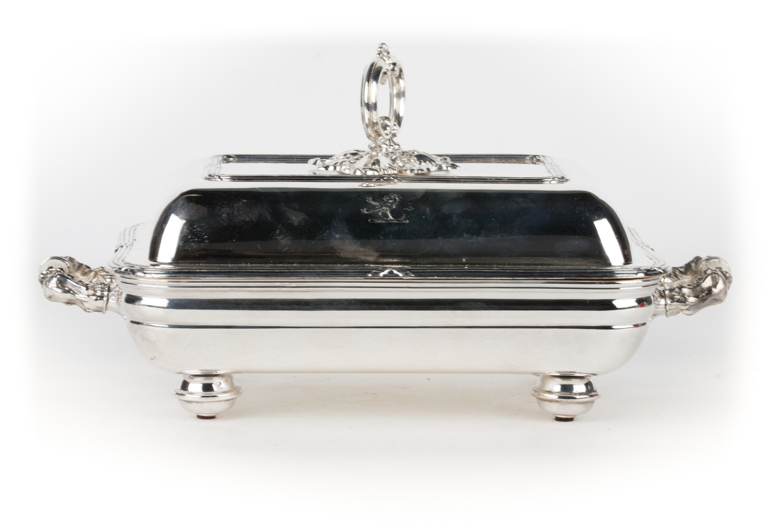 Appraisal: Pair of old Sheffield silver-plated covered dishes rectangular covered vegetable