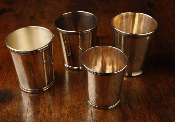 Appraisal: Four American regional silver sterling julep cups Four American regional