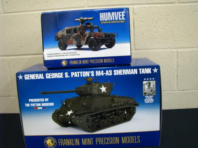 Appraisal: Franklin Mint Precision Sherman Tank amp Humvee includes General George