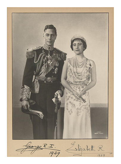 Appraisal: GEORGE VI AND ELIZABETH KING AND QUEEN OF ENGLAND Photograph