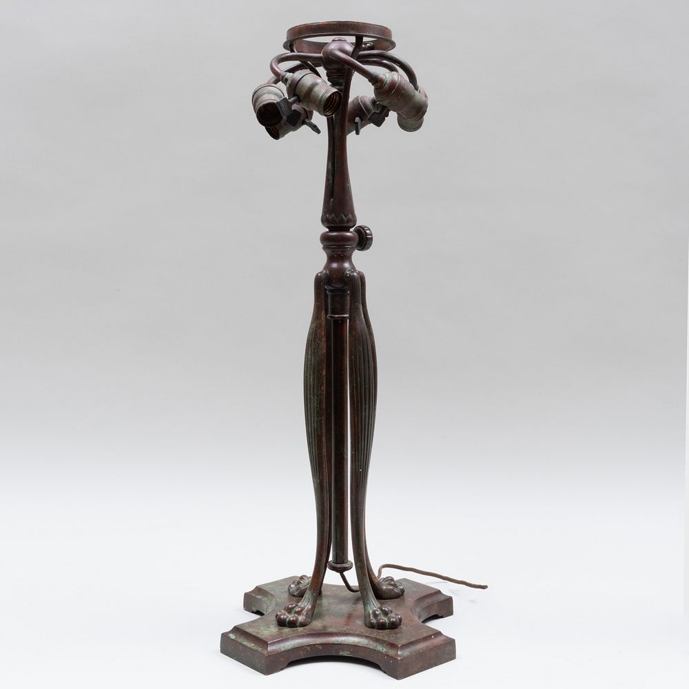 Appraisal: Tiffany Studios Banded 'Dogwood' Table Lamp Base Stamped mark x