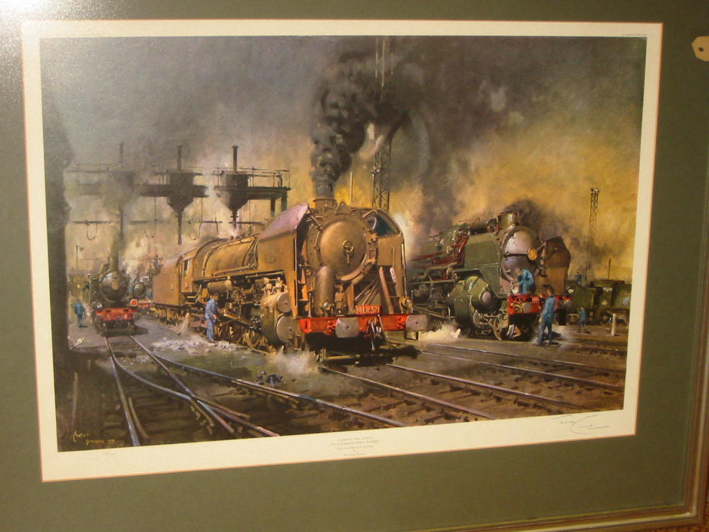 Appraisal: Terence Cuneo Stabling for Giants the Locomotive Depot Boulogne limited